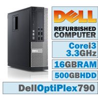 Dell OptiPlex 790 SFF/Core i3-2120 @ 3.3 GHz/16GB DDR3/500GB HDD/DVD-RW/No OS