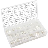 OCR 540Pcs Non-Insulated Ring & Fork Crimp Terminals Cable Wire Connector,U Type and O Type 18 Sizes Crimp Electric Wire Terminals Assortment Kit