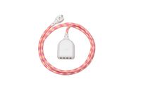 360 Electrical 360618 Habitat4.8 Braided w/ 4.8A 4-Port USB extension cord, 6 ft, Strawberry Lemonade