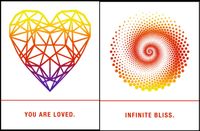 Quiplip EM02126PCK Sacred Geometry Greeting Cards"Loved, Infinite bliss", 6-pack