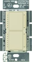 Lutron Maestro Dual Dimmer Switch for Incandescent and Halogen Bulbs, 300-Watt, Single-Pole, MA-L3L3-AL, Almond