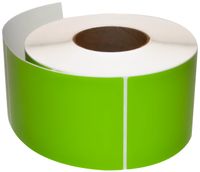 Compulabel Thermal Transfer Shipping Labels, 4 inch x 6 1/2 inch, Green, Permanent Adhesive, Perforations Between Labels, 900 Per Roll, 4 Rolls