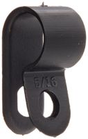 Standard Duty Nylon Cable Clamp, 0.312" Diameter, 0.394" Width, Black