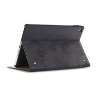 Jennyfly Case for 8 inch Galaxy Tab S2, Corner Protection Premium PU Leather Folio Hand Free Stand Case Screen Protector Smart Cover with Card Slot for Samsung Galaxy Tab S2 8.0- Black