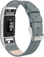 SWEES Bands Compatible for Fitbit Charge 2 Leather Small (5.6" - 7.5"), Genuine Leather Replacement Wristband Metal Connectors Women, Black, Beige, Brown, Grey, Rose Gold, Blue
