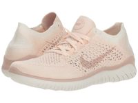Nike Womens Free RN Flyknit 2018 Running Athletic(11.5, Ice/Beige Sail/Pink)