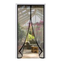 LOOCH Magnetic Screen Door with Heavy Duty Mesh Curtain and Full Frame Velcro Fits Door Size up to 34-82 Max-Black