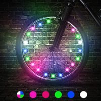 TINANA LED Bike Wheel Lights Ultra Bright Waterproof Bicycle Spoke Lights Cycling Decoration Safety Warning Tire Strip Light for Kids Adults Night Riding -1Pack (Multi-Color)