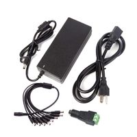 Xenocam 12V 10A 120W DC Power Supply with a 8 Way CCTV Power Splitter Cable for CCTV Cameras,LED Srip Light