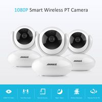 ANNKE (3) 1080P Wireless Pan/Tilt IP Camera 1920TVL Security Camera with 2-Way Audio and Motion Detection, White