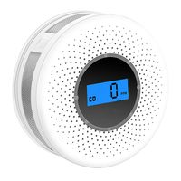 Combination Smoke and Carbon Monoxide Detector with Display,Battery Operated Smoke CO Alarm Detector