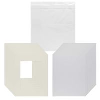 Pack of 25 11x14 Picture Mats Pre Cut for 8x10 Photos or Art, Cream Core Bevel, Set Includes Backing Board & Sealed Bags - Cream