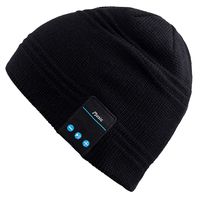 Mydeal Wireless Bluetooth Headset Music Audio Beanie Hat Cap for Women Men with Speaker & Microphone Hands Free for Running Sports,Compatible with Iphone 6s/6 plus,Samsung,Best Christmas Gifts -Black