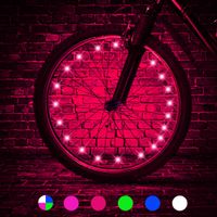 TINANA LED Bike Wheel Lights Ultra Bright Waterproof Bicycle Spoke Lights Cycling Decoration Safety Warning Tire Strip Light for Kids Adults Night Riding -1Pack (Red)
