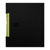 Oxford Idea Collective Business Notebook, 11 x 8.5, Double Wire, Case Bound, Black, 80 sheets (56895)