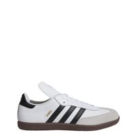 adidas Men's Samba Classic Running Shoe, white/black/white, 11.5 M US
