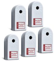 Zircon Leak Alert Water Leak Detector & Flood Sensor Alarm / Water Leak Sensor with Dual Leak Alarms 90dB Audio / Battery Powered (5 Pack) Batteries Included