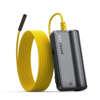 Wireless Endoscope,DEPSTECH Upgrade 5.0MP HD WiFi Borescope, 16 inch Focal Distance, Semi-Rigid Snake Inspection Camera with 2600 mAh Battery for iOS & Android Smart Phone & Tablets-16.5Ft