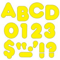TREND enterprises, Inc. Yellow 3" Casual Uppercase Ready Letters