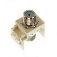 AMP Tyco TE 1499855-1 Modular SL-Series F-Connector Coaxial CATV Insert, Almond