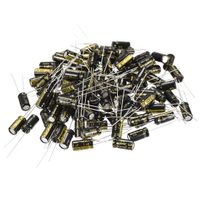uxcell Aluminum Radial Electrolytic Capacitor with 1uF 400V 105 Celsius Life 2000H 6.3 x 12 mm Black 100pcs