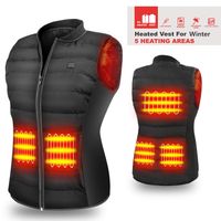 HOOCUCO 5V Lightweight Heated Vest Size Adjustable USB Charging 3 Temp Setting Heating Warm Puffer Jacket for Outdoor Camping Hiking Golf Heated Clothe for Men Women(Power Bank Not Come with)(X-L)