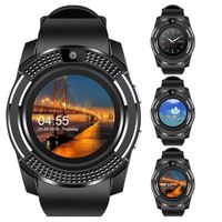 V8 Smartwatch Fitness Watch Wrist Phone Watch Touch Screen IP67 Waterproof Fitness Tracker with Heart Rate Monitor Pedometer Sports Activity Tracker Watch