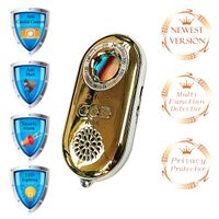 Camera Detector Anti Theft Alarm Hidden Pinhole Camera Finder Anti Spy Personal Security Alarm Motion Vibration Sensor Infrared Laser Scanning Function LED Flashlight Travel Safety (Gold)