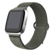 bayite Soft Bands Compatible with Fitbit Versa/Versa 2 Women Men, Breathable Sport Loop Band Replacement Accessories Wristband, Army Green