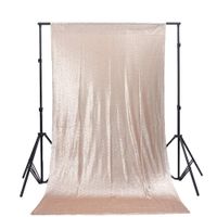 TRLYC Champagne Sequin Wedding Backdrop Sequin Curtain-7FT x 7.5FT