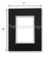 The Display Guys, Pack of 10pcs inch Acid-Free Black Pre-Cut Picture Mats White Core Bevel Cut Frame Mattes for Photo (11x14 inch Black Mats)