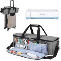Luxja Carrying Bag Compatible with Cricut Die-Cutting Machine and Supplies, Tote Bag Compatible with Cricut Explore Air (Air2) and Maker (Bag Only, Patent Pending), Gray