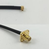 6 inch RG174 MMCX MALE ANGLE to RP-SMA Female Flange Pigtail Jumper RF coaxial cable 50ohm High Quality Quick USA Shipping