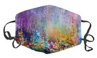 Dust Face Mask for Dust Mouth Mask Anti-Dust Mask Adjustable Earloop Face Mask (Abstract Floral Watercolor Painting)