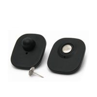 250 RF Mini Tag Square Black With Pin Checkpoint Security Compatible 8.2Mhz EAS