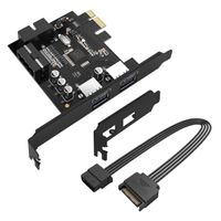 ORICO Super-Speed USB 3.0 PCI-E Expansion Card Adapter PCI-E USB 3.0 HUB Controller Adapter Card (PVU3-2O2I-V1) [Update Version]