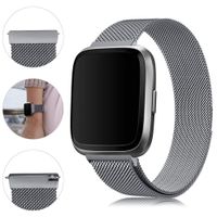 Find-MyWay Compatible with Fitbit Versa Bands/Versa 2/Versa Lite Bands,Versa Accessories Wristband Stainless Steel Bracelet for Women Men Strap for Fitbit Versa/Lite/Special Edition