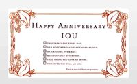 Anniversary IOU card