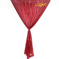 LQIAO Red Sequin Curtain Panel Backdrop-W50xH63in Shimmer Sequin Fabric Photography Luxury Curtains for Bedroom Window Curtains Living Room Elegant Drapes One PC, Hook 50x63in(125x170cm))