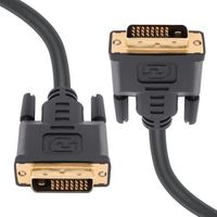 A-technology-DVI Cable 50ft Dual Link 24+1 Male to Male Digital Video Cable Gold Plated with Ferrite Core Support 2560x1600,144Hz for Gaming, DVD, Laptop, HDTV and Projector.