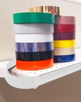 Decorative Gondola Shelving Vinyl Insert for Ticket Channel 130 FT. x 1.25 in. - White