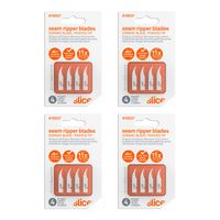 Slice 10537-CS Safety Blade for Seam Ripper, Never Rusts, Finger-Friendly Blade Lasts up to 11x Longer Than Steel, Pointed Tip, Fits in Seam Rippers and Craft Handles, 24 Pack