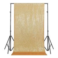 GFCC Gold Sequin Backdrop Curtain Glitter Gold Photo Backdrop 8ftx8ft Wedding Party Photography Background