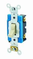 Leviton 1201-LHI 15 Amp, 120 Volt, Toggle Lighted Handle, Illuminated Off Single-Pole AC Quiet Switch, Extra Heavy Duty Grade, Self Grounding, Ivory