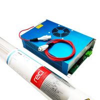 RECI CO2 Laser Tube 130W (Peak 160W) 1650mm W6/S6 and DY20 Power spply for Laser Engraving & Cutting Insurance & Air Express