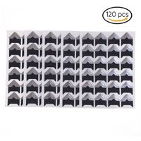 Self Adhesive Photo Corners, Buytra 120 Pack Photo Mounting Corners for Scrapbook, Picture, Album, Journal, Black Silver, 5 Sheets