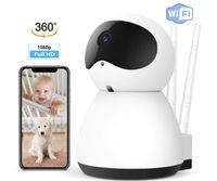 Smart WiFi Camera 1080P High Definition Wireless Home/Business Security Surveillance Cam Recorder - Pet/Baby/Nanny/Elder Monitor, 360 Degree, Night Vision, Two-Way Audio, Motion & Sound Detection