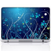 Meffort Inc Personalized Laptop Notebook Notebook Skin Sticker Cover Art Decal, Customize Your Name (12 Inch, Blue Mini Flower Swirl)