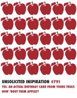 Quiplip UI226pck Birthday Apples Card (6-Pack)
