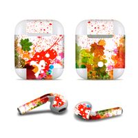 Masino Bluetooth Headset Protective Sticker Protector Decal Skin Cover for Apple AirPods 2 & 1 with Charging Case, NOT Compatible with AirPods 2 Wireless Charging Case (Decal- Maple Leaves)